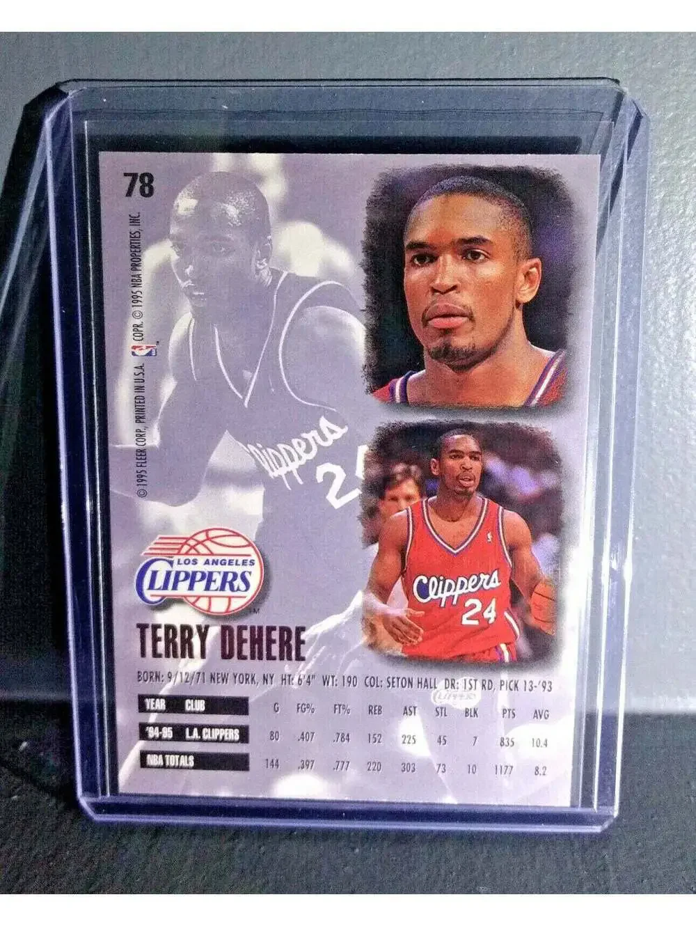 1995-96 Terry Dehere Fleer Ultra #78 Basketball Card
